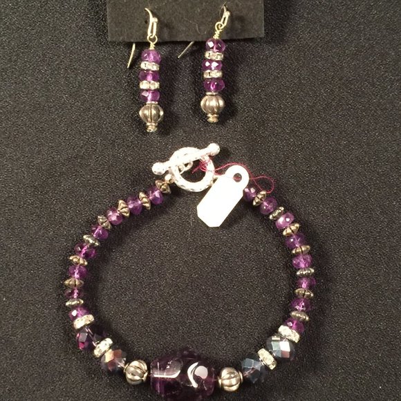 Amethyst parure 3 item set - Picture 2 of 8